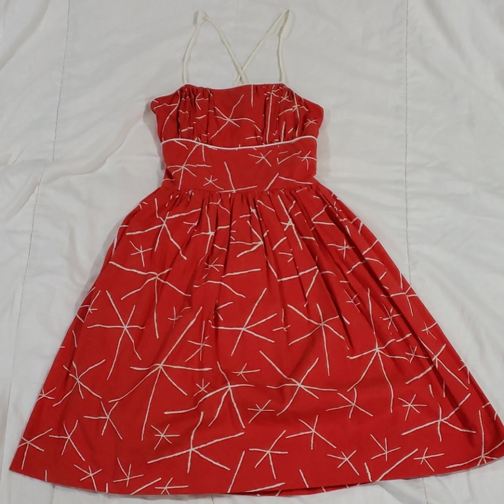 anthropologie nostalgic asterisks dress